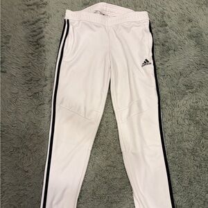 Adidas MEN White Joggers with Black Stripes